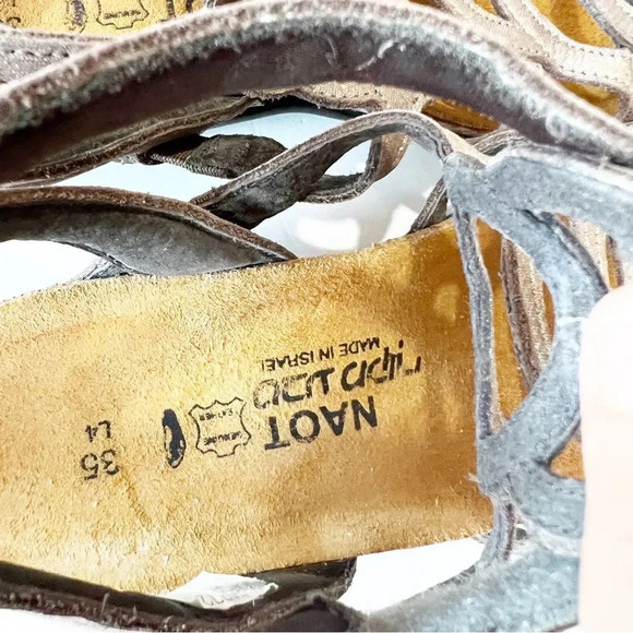 NAOT Sara Metallic Leather Gladiator Style Sandals Women’s Size‎ 4 EU 35 Summer - Picture 4 of 11